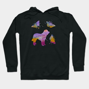 Goldendoodle Art, Colorful, With Butterflies Hoodie